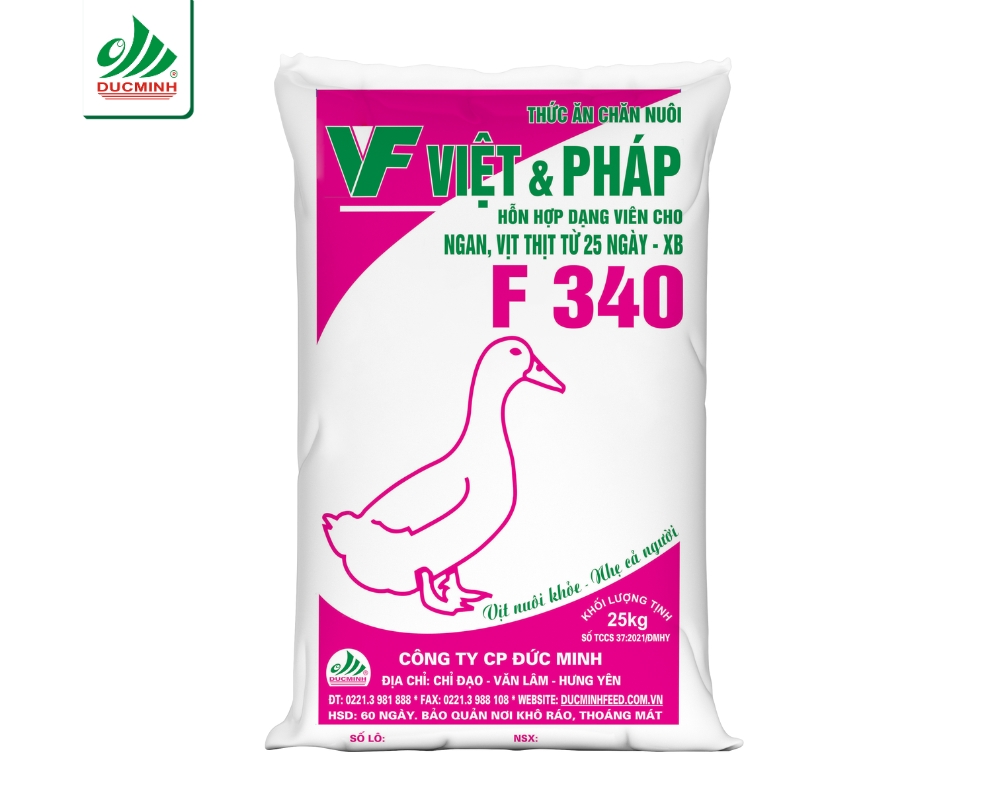 Thức ăn cho ngan, vịt thịt từ 25 ngày đến xuất bán – F340