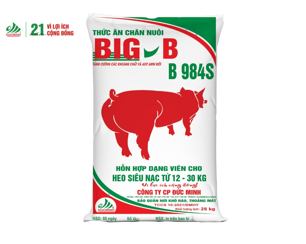 Thức ăn cho heo siêu nạc từ 12-30kg - B984S